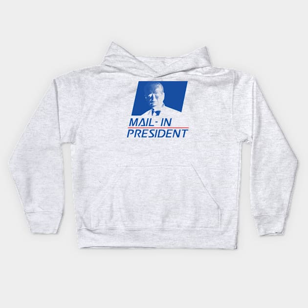 Anti Joe Biden Mail-In President Funny Trump Election Fraud Political Satire AOC GOP Deplorables Red Pill Kids Hoodie by Shirtsurf